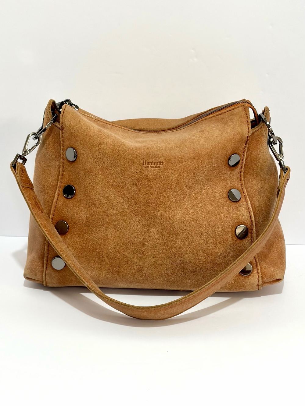 Hammitt Bryant Medium Shoulder Bag In Hermosa Saddle With Gunmetal Hardware - Picture 7 of 16